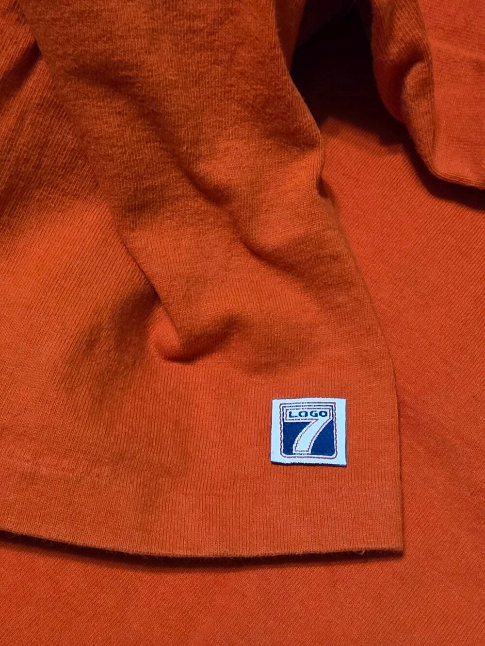 LOGO 7 Tampa Bay Vintage Bucs Orange Graphic Patch Embroidered Tee Men's Size XL - Picture 6 of 8